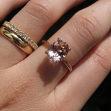 Fleur with Oval Morganite