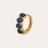 Cabochon Blue Sapphire Huggie Medium