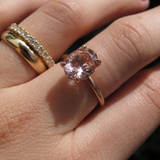 Fleur with Oval Morganite