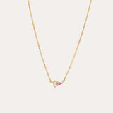Lyra Pink Sapphire & Lab Diamond Necklace