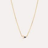 Lyra Blue Sapphire & Lab Diamond Necklace