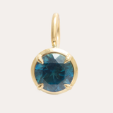 Mira Pendant with Round Blue Montana Sapphire