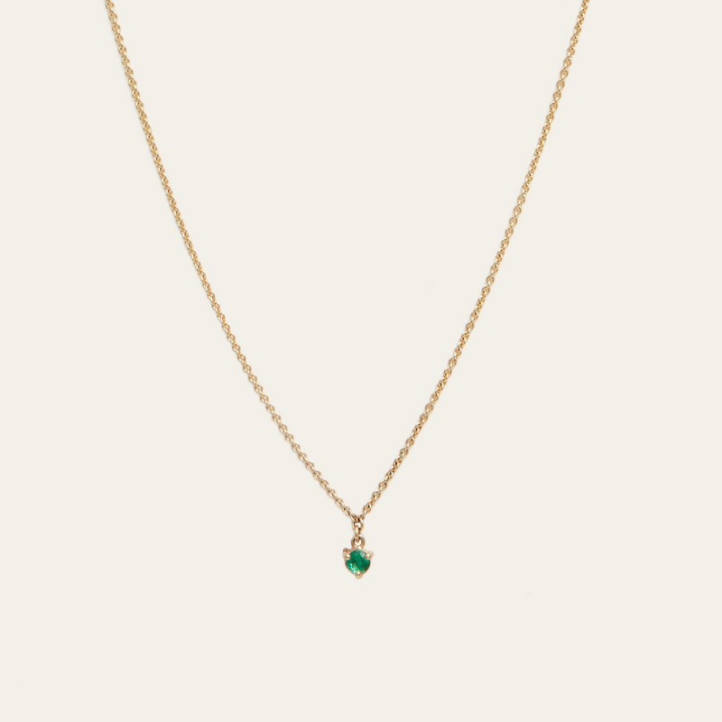 Fairy Emerald Necklace - 9ct Gold