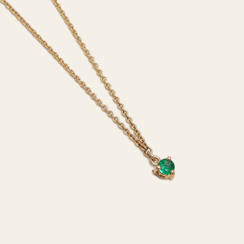Fairy Emerald Necklace - 9ct Gold
