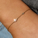 Pink Marquise Evil Eye Bracelet