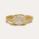 Celeste with Lab Oval Diamond