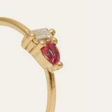 Lyra Pink Sapphire & Lab Diamond Ring