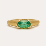 Celeste Ring with Oval Emerald
