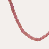 Pink Sapphire Bead Necklace