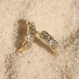 Asscher Cut Diamond Huggie Medium