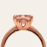 Peaches with Asscher Cut Morganite