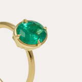 Venus Ring with Zambian Emerald