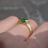 Athena with Marquise Zambian Emerald