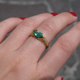 Athena with Marquise Zambian Emerald