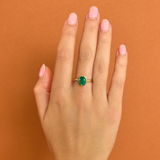 Venus Ring with Zambian Emerald
