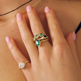 Venus Ring with Zambian Emerald