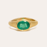 Nico Ring with Oval Zambian Emerald