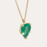 Maxima Necklace with Pear Zambian Emerald