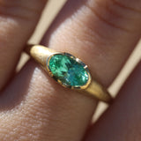 Celeste Ring with Oval Emerald