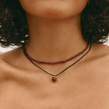 Oracle Necklace with Ruby Heart