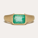 Nico Ring with Emerald Cut Colombian Emerald