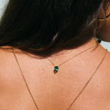 Maxima Necklace with Pear Zambian Emerald