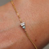 Lyra Green Sapphire & Lab Diamond Bracelet