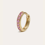 Lithos Huggie Pink Sapphire Small