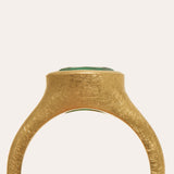 Nico Ring with Oval Zambian Emerald