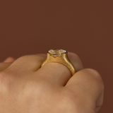 Celeste with Lab Oval Diamond