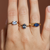 Atmos Ring with Oval Blue Sapphire
