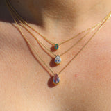 Aura Necklace with Lab Pear Shape Diamond