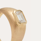 Goldie Ring with Emerald Cut Lab Diamond