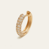 Chunky Pave Diamond Huggie Medium