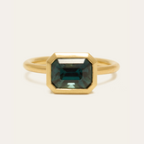 Artemis with Emerald Cut Teal Sapphire