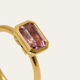 Dusk with 1.56ct Emerald Cut Pink Sapphire