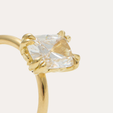 Aurelia Ring with Antique Cushion Cut Lab Diamond