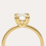 Aurelia Ring with Antique Cushion Cut Lab Diamond