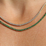 The Tennis Necklace Emerald