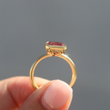 Dusk with 1.56ct Emerald Cut Pink Sapphire