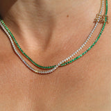 The Tennis Necklace Emerald