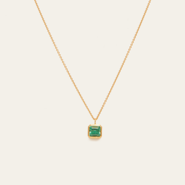 Hera Necklace with 1.05ct Zambian Emerald - 18ct Gold