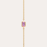 Sol Emerald Cut Pink Sapphire Bracelet