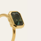 Artemis with Emerald Cut Teal Sapphire