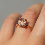 Peaches with Asscher Cut Morganite