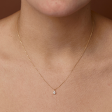 Asteria Pear Lab Diamond Necklace