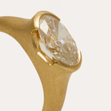 Celeste with Lab Oval Diamond