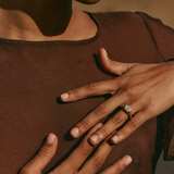 Celeste with Lab Oval Diamond