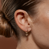 Tiny Honey Bee Drop Charm - 9ct Gold