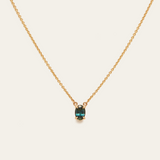 Roxy Necklace with 0.56ct Teal Sapphire - 9ct Gold